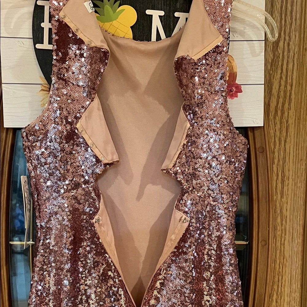 Speechless Sparkling Pink Sequin Mini Dress - Picture 6 of 6